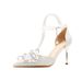 Women's Shoes Legant Bow High Heels Pointed Toe Stiletto Sandals With Pearl Accents For Wedding Party Evening Dress_vogvips.com