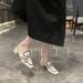 Bow Detail Square-Toe Mule Sandals For Women - Chunky Mid-Heel Slides With Vintage Style_vogvips.com