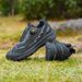 Men's Lightweight Casual Outdoor Running Shoes In Black Grey Khaki Sizes 39-48 PU Material With Canvas_vogvips.com