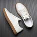 Douyin Livetop Layer Cowhide White Sneakers Korean Style Trendy Casual Versatile Breathable Board Shoes For Men_vogvips.com