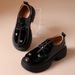 2026 Summer Leather Loafers For Women – Round Toe Low-Heel Lace-Up Platform Shoes With Breathable Textile Insole And Durable Rubber Sole_vogvips.com