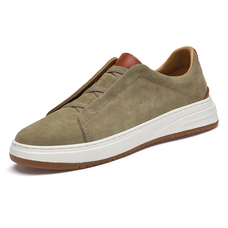 Anti-velvet Leather Casual Shoes Men's Genuine Leather German Training Board Shoes Men's Retro Soft Sole One-pedal Lazy Shoes Tide_vogvips.com