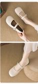 French Mary Jane Shoes Fairy Style One-word Buckle Shallow Mouth Flat Sole Shoes Large Size Women's Shoes_vogvips.com