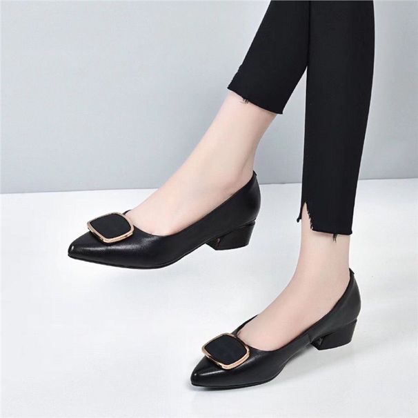 Soft Leather Shallow Mouth Single Shoes Women's Patent Leather Non-slip Soft Sole Breathable Mother Work Shoes Women's Small Leather Shoes_vogvips.com