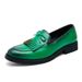 2025s Men's Fashion Low-top Loafers Large Size Personality Green Slip-on Lazy Party Dress Shoes_vogvips.com
