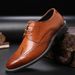 Euro Step Men's Large Size Business Formal Casual Brogue Fashion British Style Lace-up Shoes_vogvips.com