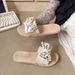 Womens Summer Thick Sole Flat Sandals Vacation Style Beach Sandals All Day Comfort Perfect For Skirts Pairing Suit For Beach And Water Activities_vogvips.com